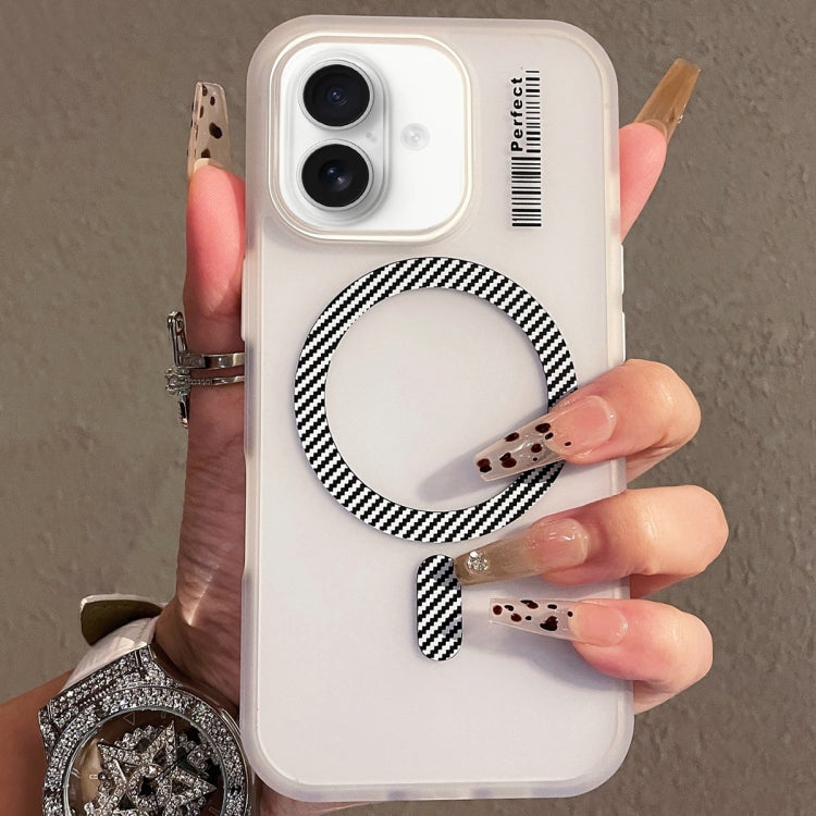 For iPhone 16 Crystal Skin Feel MagSafe TPU Phone Case