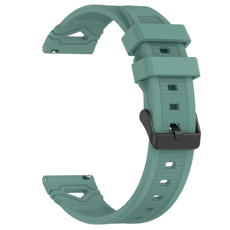 For Garmin Watch 22mm Dotted Black Buckle Silicone Watch Band