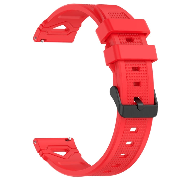For Garmin Watch 22mm Dotted Black Buckle Silicone Watch Band