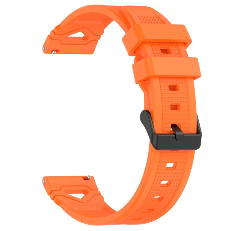 For Huawei Watch 22mm Dotted Black Buckle Silicone Watch Band