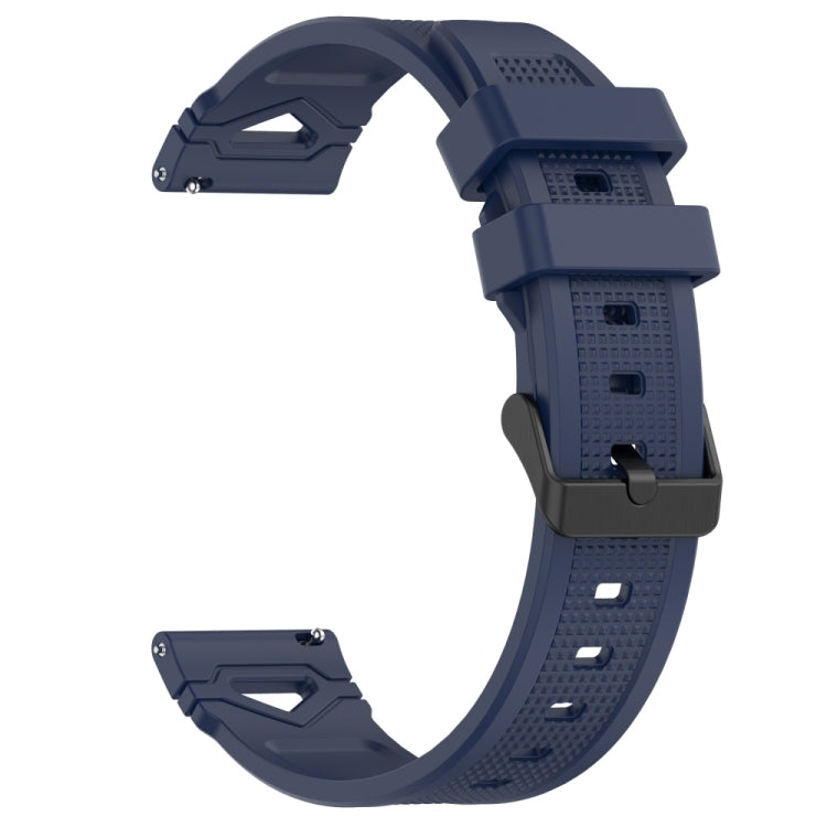 For Huawei Watch 22mm Dotted Black Buckle Silicone Watch Band