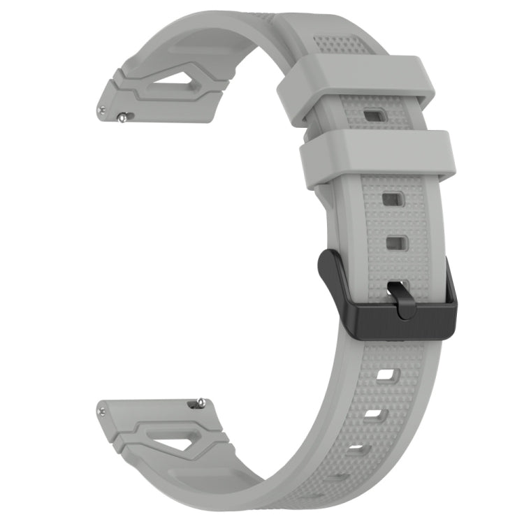 For Huawei Watch 22mm Dotted Black Buckle Silicone Watch Band