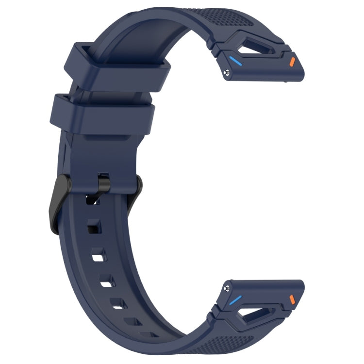 For Huawei Watch 22mm Dotted Black Buckle Silicone Watch Band
