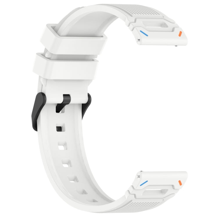 For Xiaomi Watch 22mm Vertical Pattern Black Buckle Silicone Watch Band
