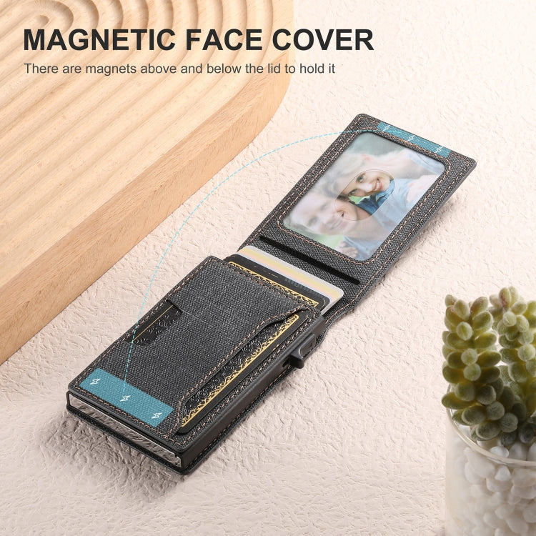 Suteni Denim Texture Key Press Automatically Pop Up Card Box
