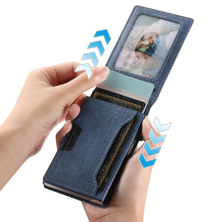 Suteni Denim Texture Key Press Automatically Pop Up Card Box