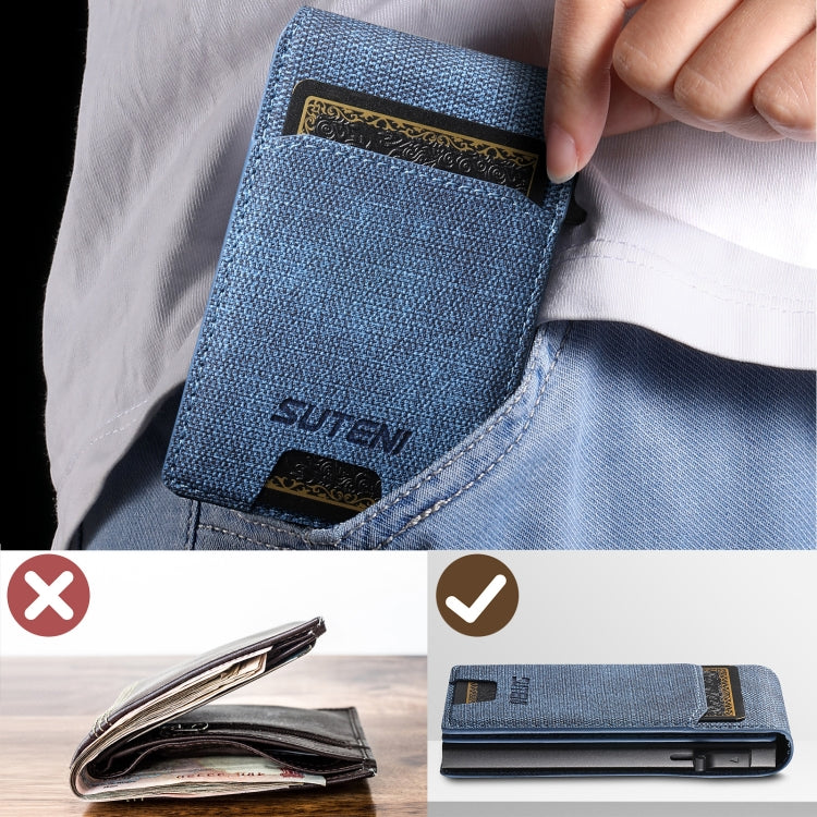 Suteni Denim Texture Key Press Automatically Pop Up Card Box