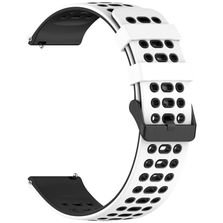 For Huawei Watch 22mm Three Rows Hole Two Color Silicone Watch Band