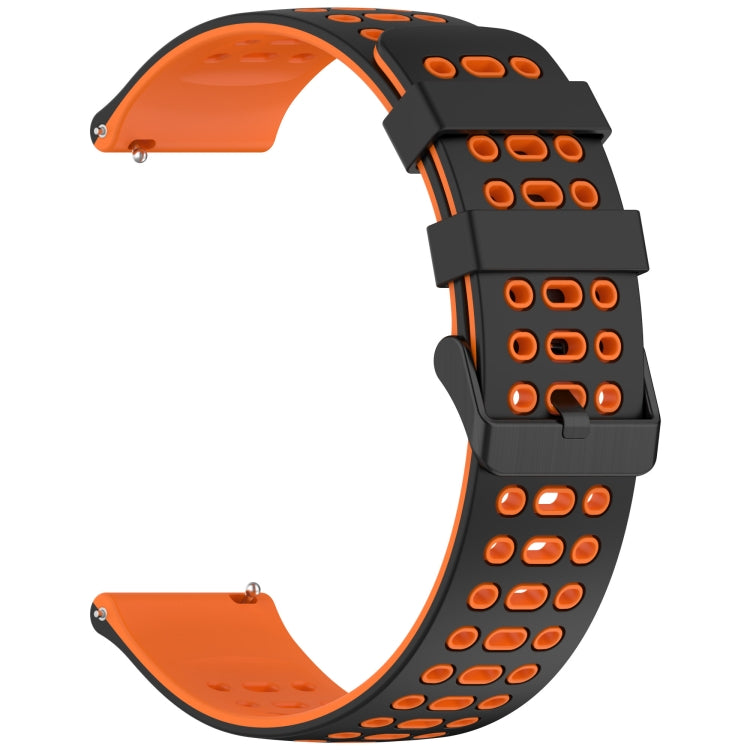 For Huawei Watch 22mm Three Rows Hole Two Color Silicone Watch Band