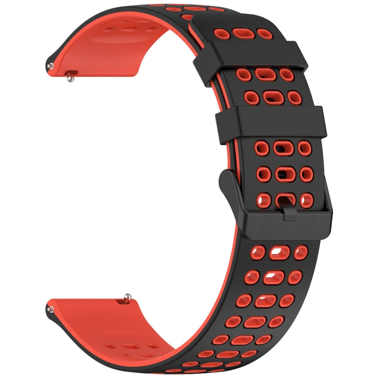 For Huawei Watch 22mm Three Rows Hole Two Color Silicone Watch Band