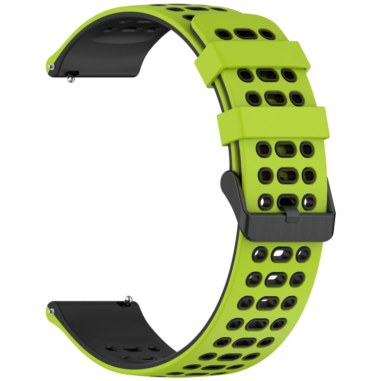 For Huawei Watch 22mm Three Rows Hole Two Color Silicone Watch Band