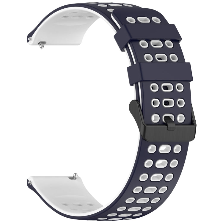 For Huawei Watch 22mm Three Rows Hole Two Color Silicone Watch Band