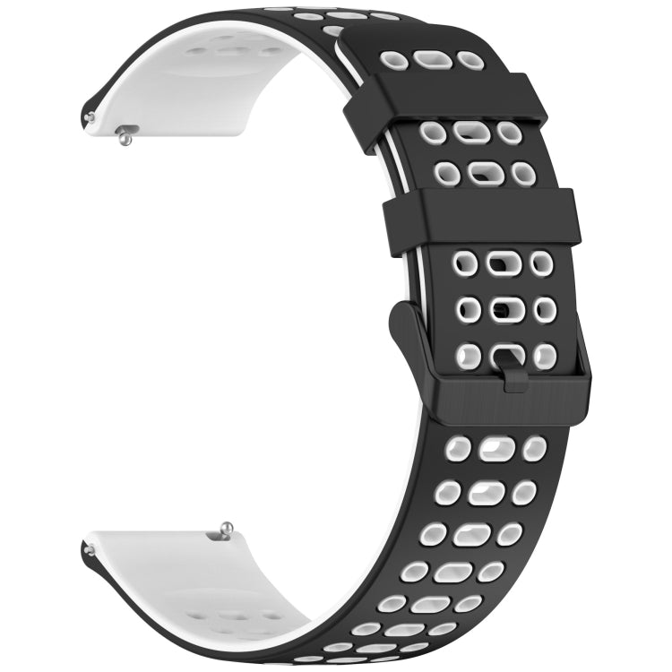 For Garmin Watch 22mm Three Rows Hole Two Color Silicone Watch Band