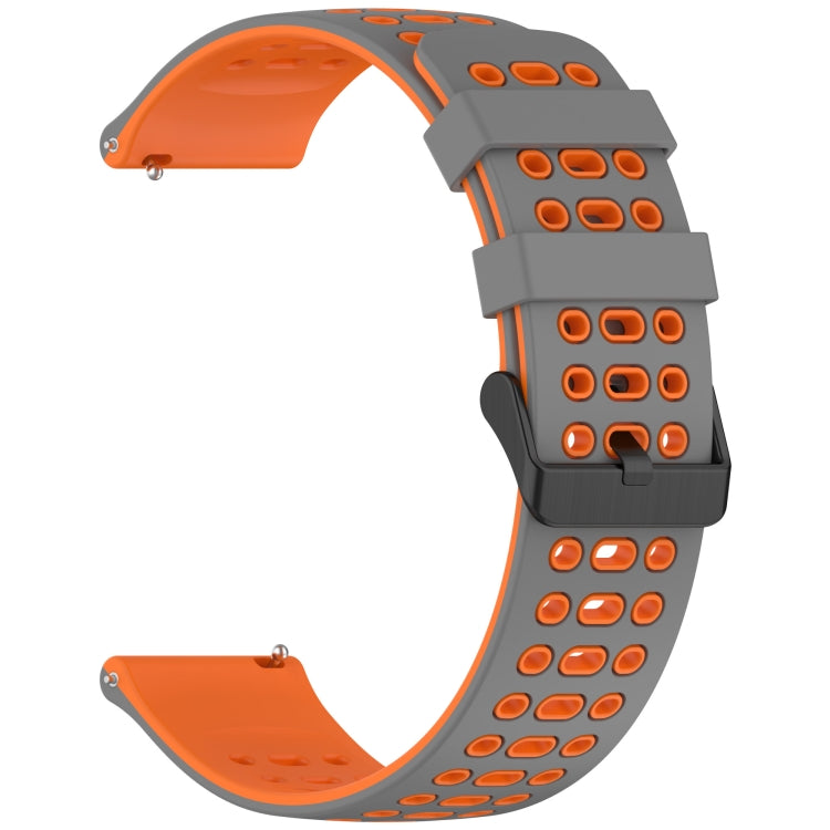 For Xiaomi Watch 22mm Three Rows Hole Two Color Silicone Watch Band