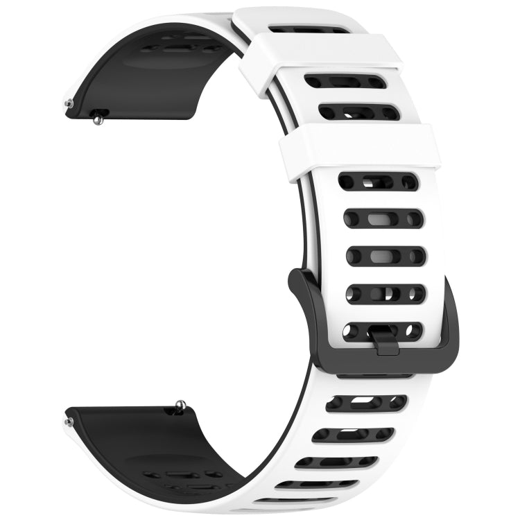For Amazfit Watch 22mm Hollow Three Rows Hole Two Color Silicone Watch Band