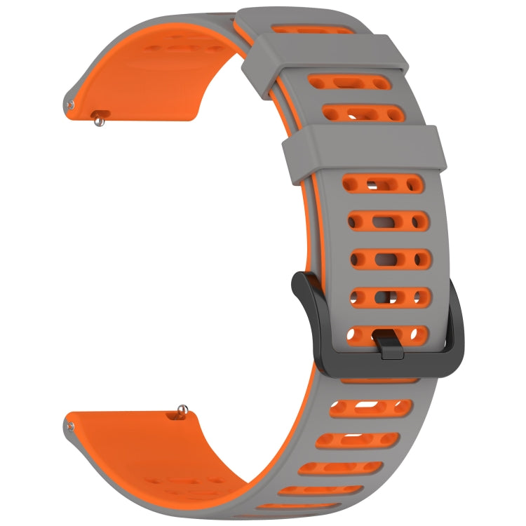 For Amazfit Watch 22mm Hollow Three Rows Hole Two Color Silicone Watch Band