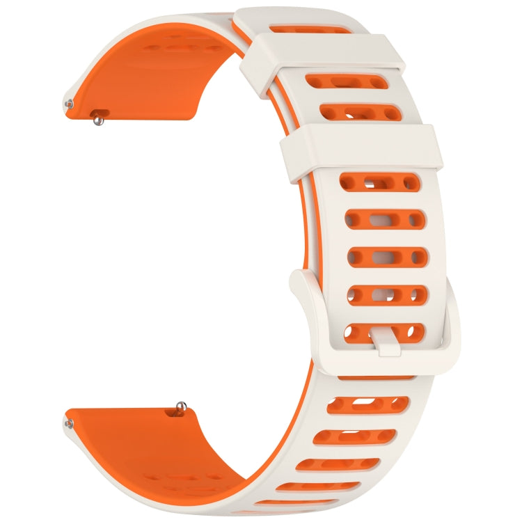 For Amazfit Watch 22mm Hollow Three Rows Hole Two Color Silicone Watch Band