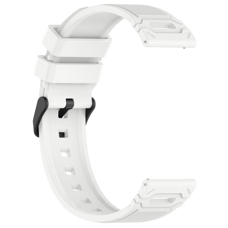For COROS PACE 3 / APEX 2 Pro 22mm Vertical Pattern Black Buckle Silicone Watch Band