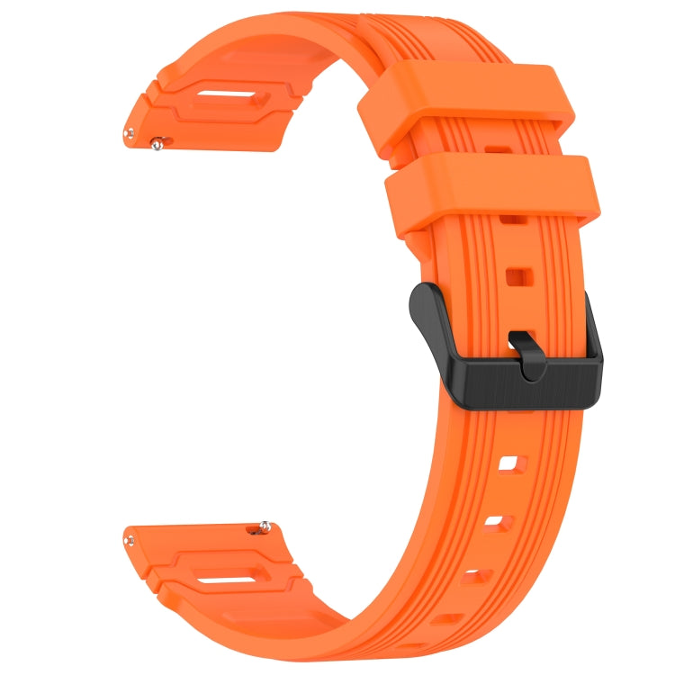 For COROS PACE 3 / APEX 2 Pro 22mm Vertical Pattern Black Buckle Silicone Watch Band