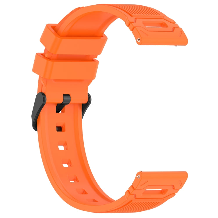 For COROS PACE 3 / APEX 2 Pro 22mm Vertical Pattern Black Buckle Silicone Watch Band