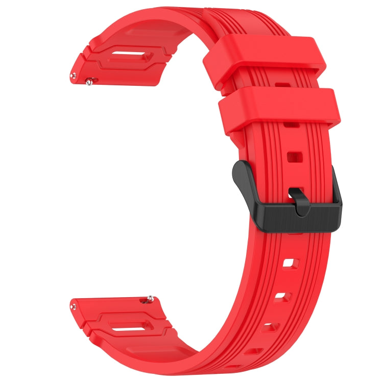 For COROS PACE 3 / APEX 2 Pro 22mm Vertical Pattern Black Buckle Silicone Watch Band