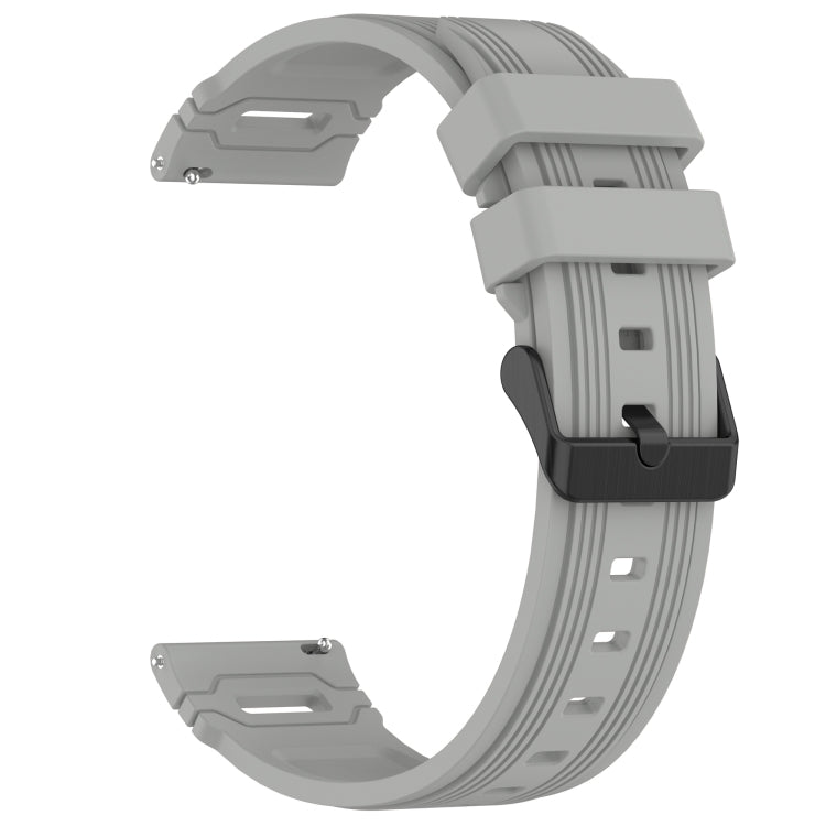 For COROS PACE 3 / APEX 2 Pro 22mm Vertical Pattern Black Buckle Silicone Watch Band