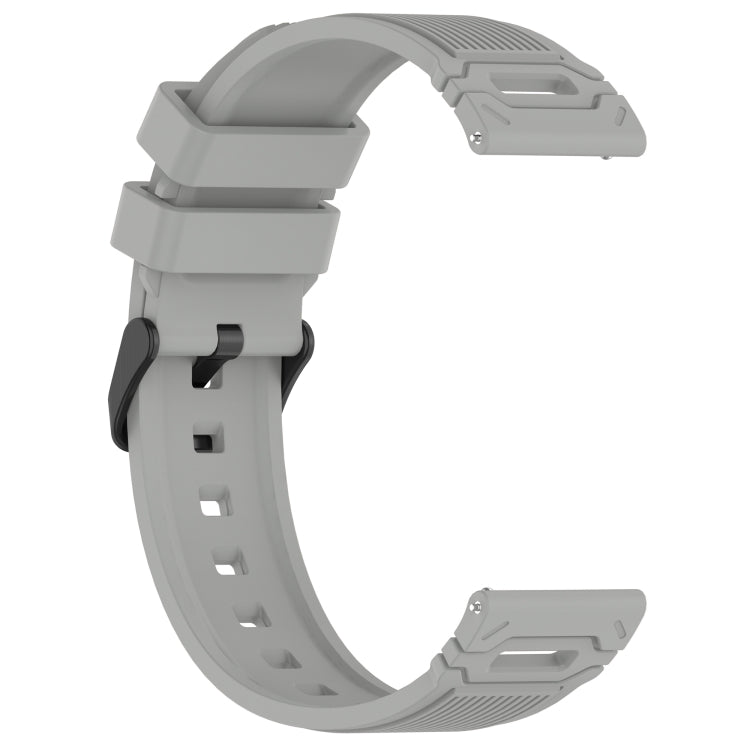 For COROS PACE 3 / APEX 2 Pro 22mm Vertical Pattern Black Buckle Silicone Watch Band