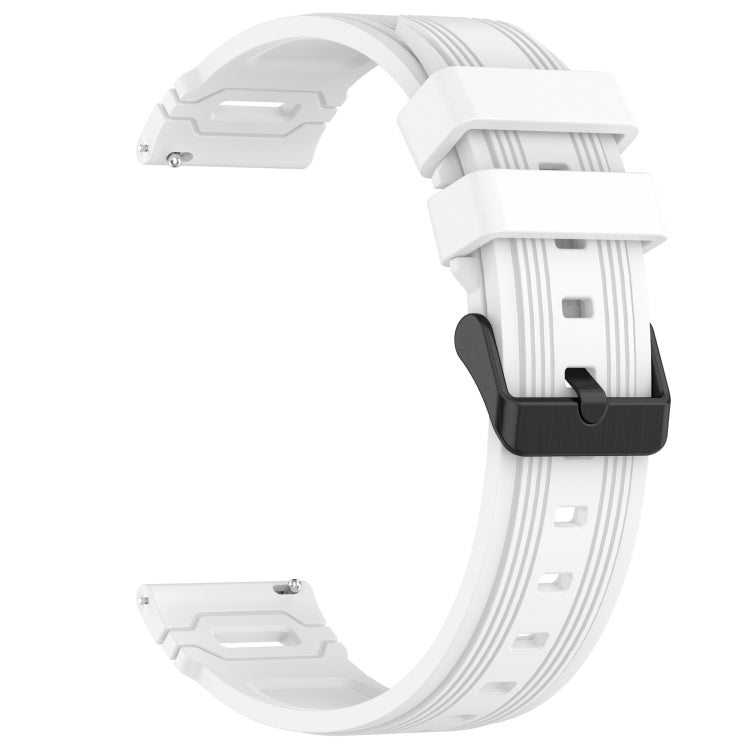 For COROS PACE 3 / APEX 2 Pro 22mm Vertical Pattern Black Buckle Silicone Watch Band