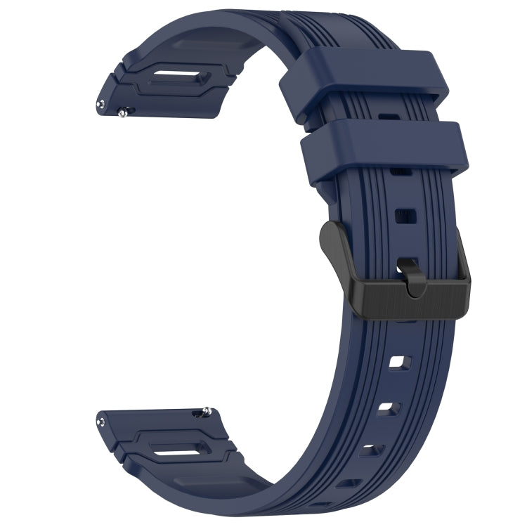 For COROS PACE 3 / APEX 2 Pro 22mm Vertical Pattern Black Buckle Silicone Watch Band