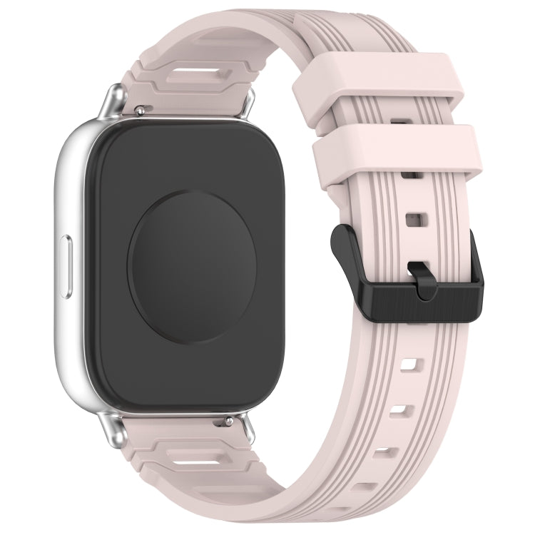 For Samsung Galaxy Watch 22mm Vertical Pattern Black Buckle Silicone Watch Band