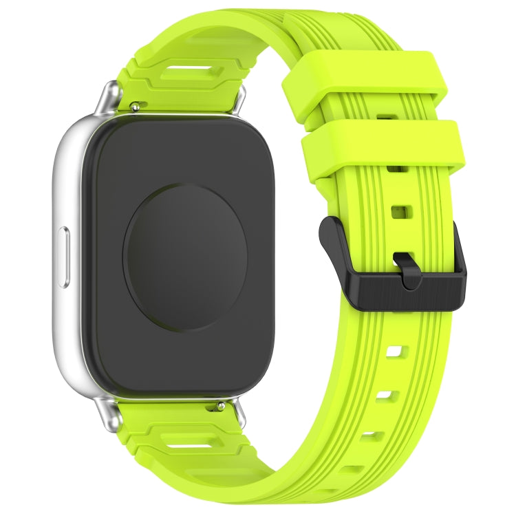 For Samsung Galaxy Watch 22mm Vertical Pattern Black Buckle Silicone Watch Band