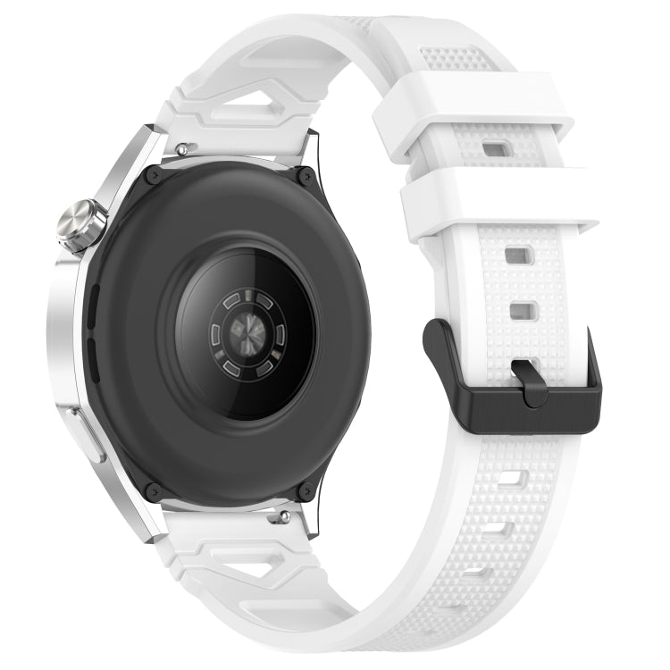 For Samsung Galaxy Watch 22mm Dotted Black Buckle Silicone Watch Band