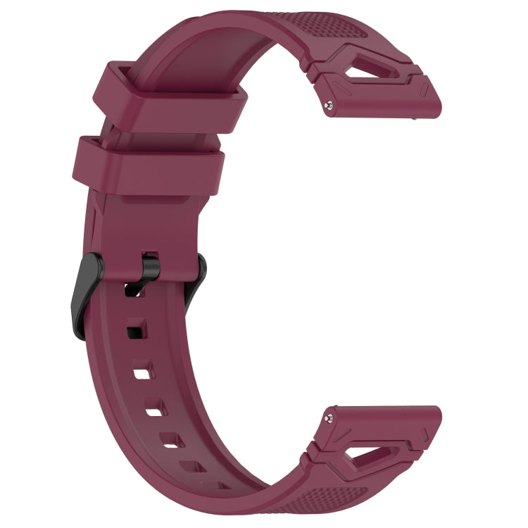 For Samsung Galaxy Watch 22mm Dotted Black Buckle Silicone Watch Band