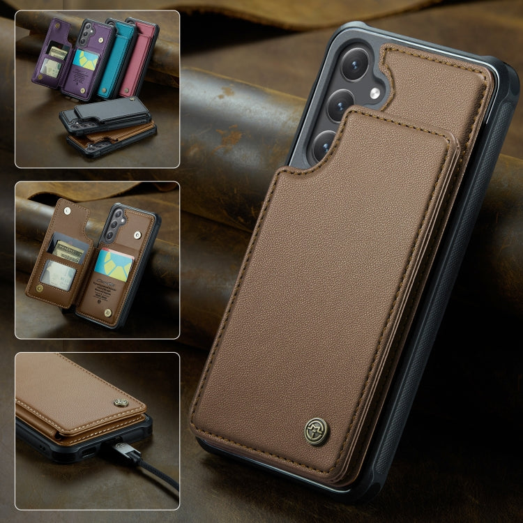 For Samsung Galaxy S25 5G CaseMe C22 Card Slots Holder RFID Anti-theft Phone Case