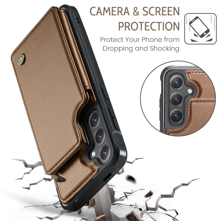 For Samsung Galaxy S25 5G CaseMe C22 Card Slots Holder RFID Anti-theft Phone Case
