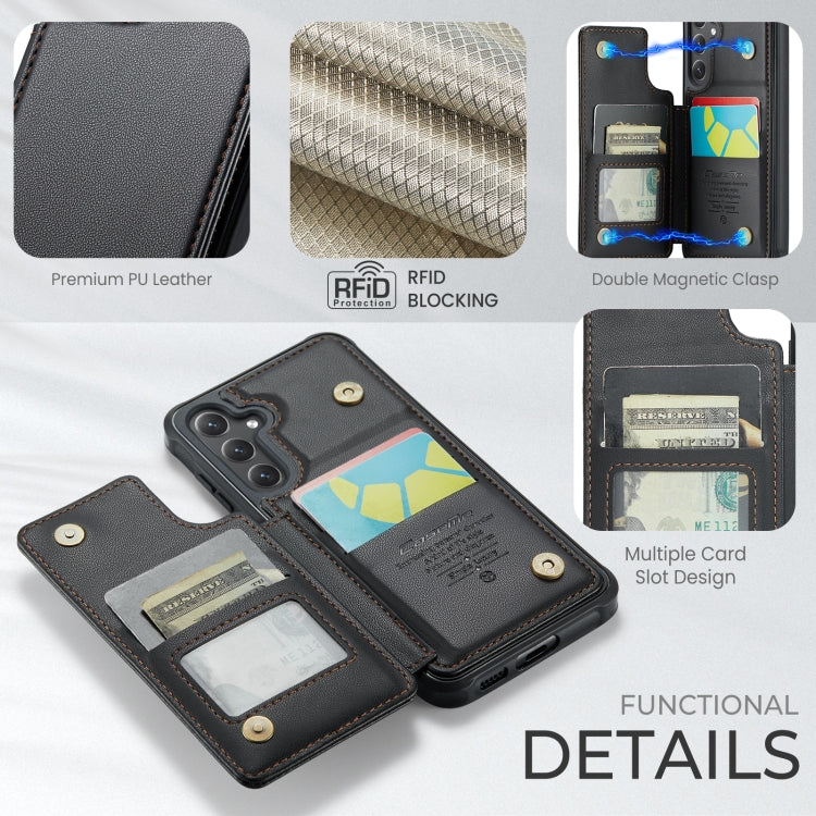 For Samsung Galaxy S25 5G CaseMe C22 Card Slots Holder RFID Anti-theft Phone Case