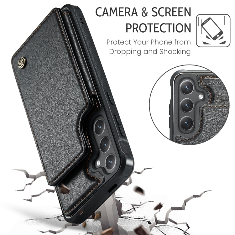 For Samsung Galaxy S25 5G CaseMe C22 Card Slots Holder RFID Anti-theft Phone Case