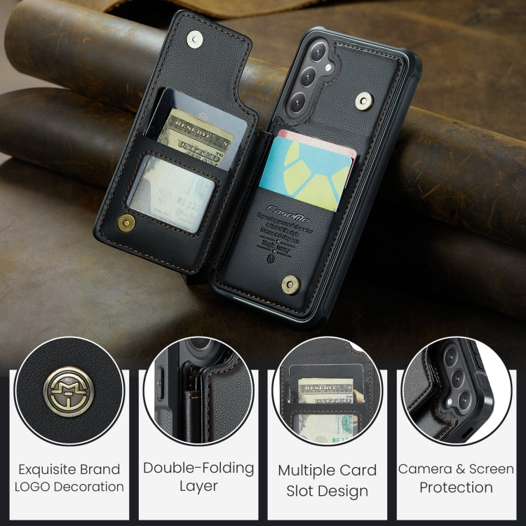 For Samsung Galaxy S25 5G CaseMe C22 Card Slots Holder RFID Anti-theft Phone Case