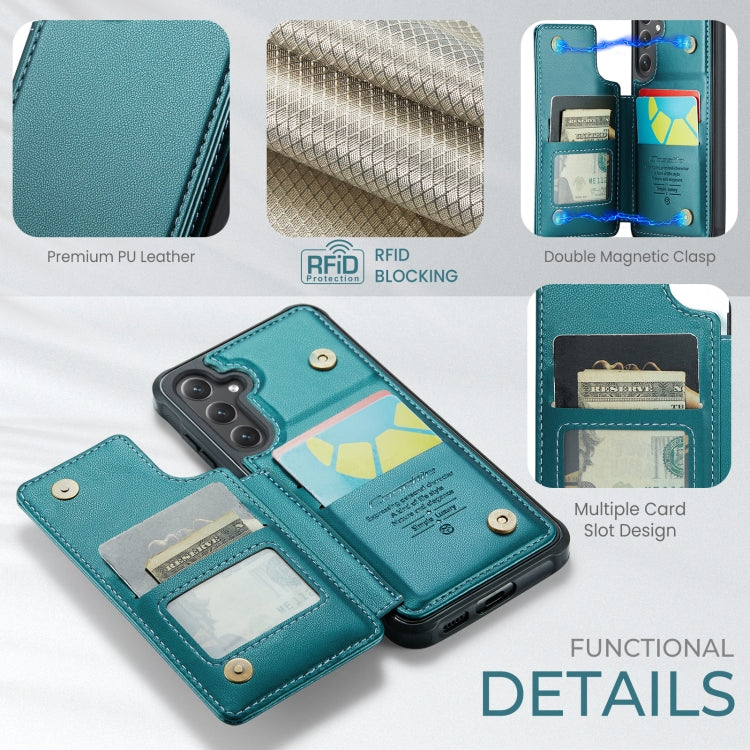 For Samsung Galaxy S25 5G CaseMe C22 Card Slots Holder RFID Anti-theft Phone Case