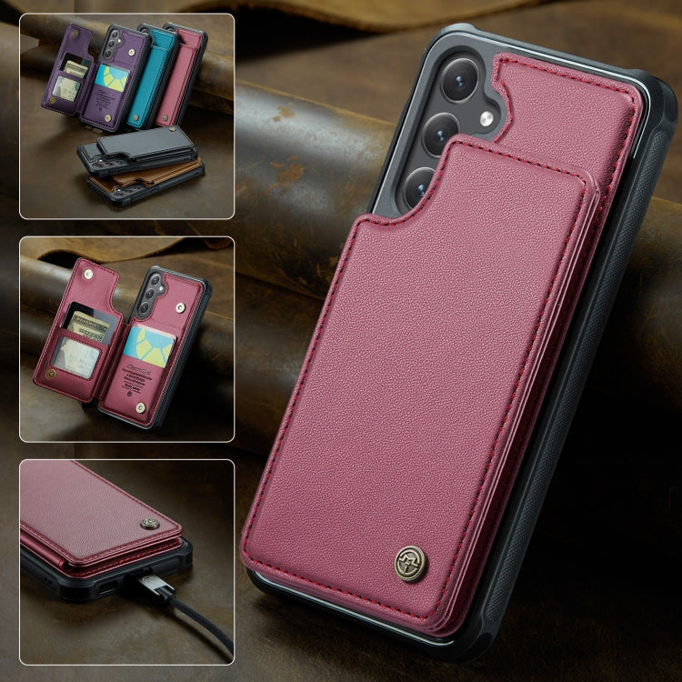 For Samsung Galaxy S25 5G CaseMe C22 Card Slots Holder RFID Anti-theft Phone Case