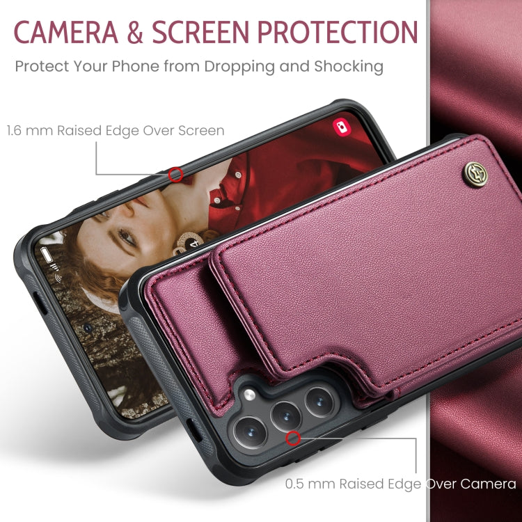 For Samsung Galaxy S25 5G CaseMe C22 Card Slots Holder RFID Anti-theft Phone Case