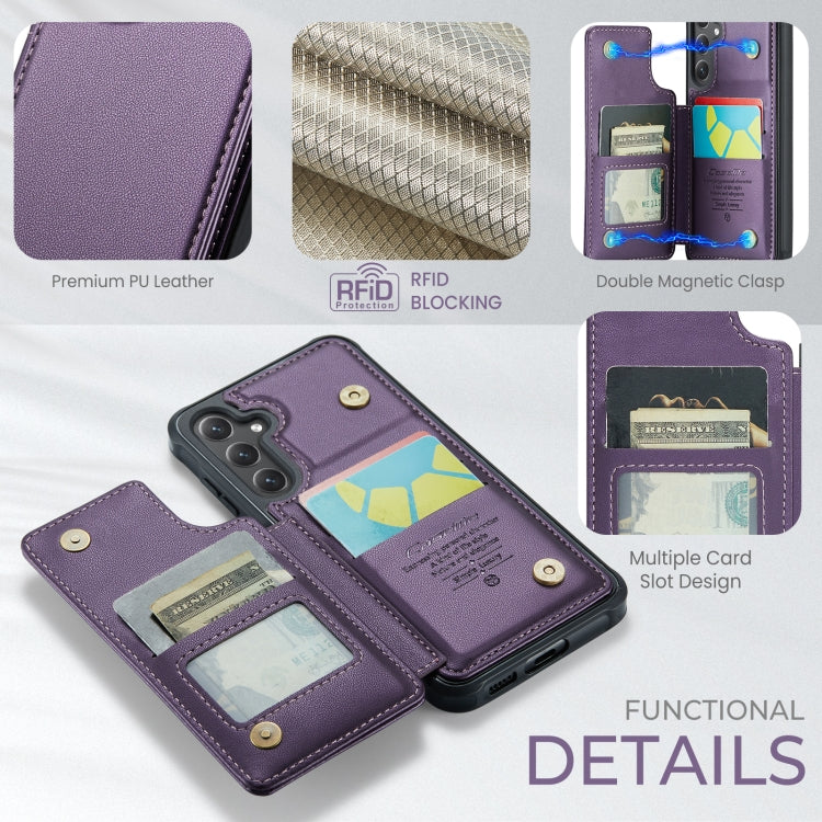 For Samsung Galaxy S25 5G CaseMe C22 Card Slots Holder RFID Anti-theft Phone Case