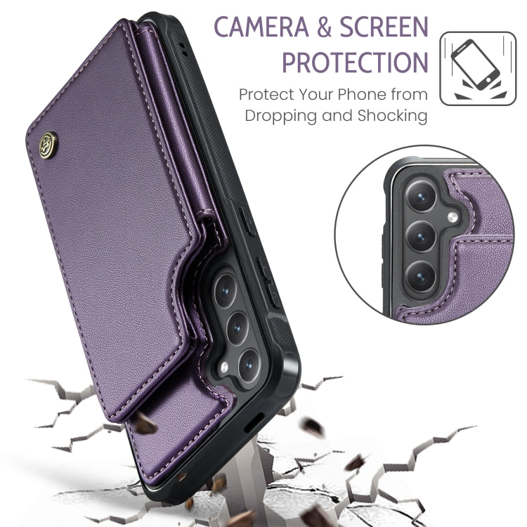For Samsung Galaxy S25 5G CaseMe C22 Card Slots Holder RFID Anti-theft Phone Case