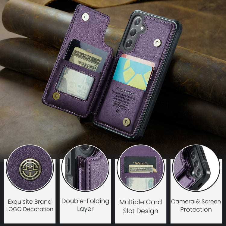 For Samsung Galaxy S25 5G CaseMe C22 Card Slots Holder RFID Anti-theft Phone Case