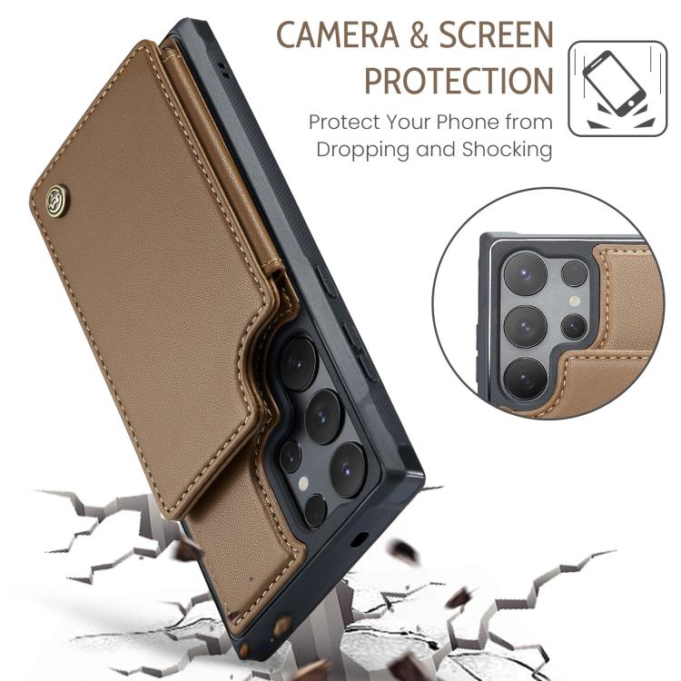 For Samsung Galaxy S25 Ultra 5G CaseMe C22 Card Slots Holder RFID Anti-theft Phone Case