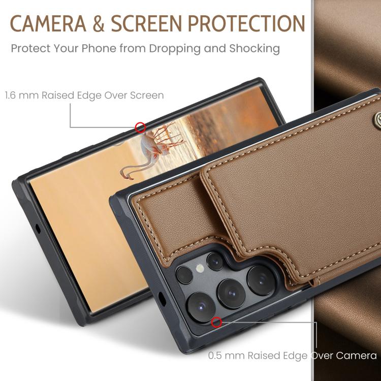 For Samsung Galaxy S25 Ultra 5G CaseMe C22 Card Slots Holder RFID Anti-theft Phone Case