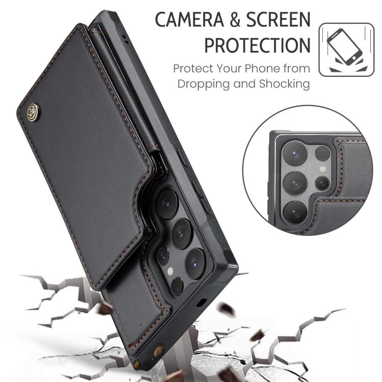 For Samsung Galaxy S25 Ultra 5G CaseMe C22 Card Slots Holder RFID Anti-theft Phone Case