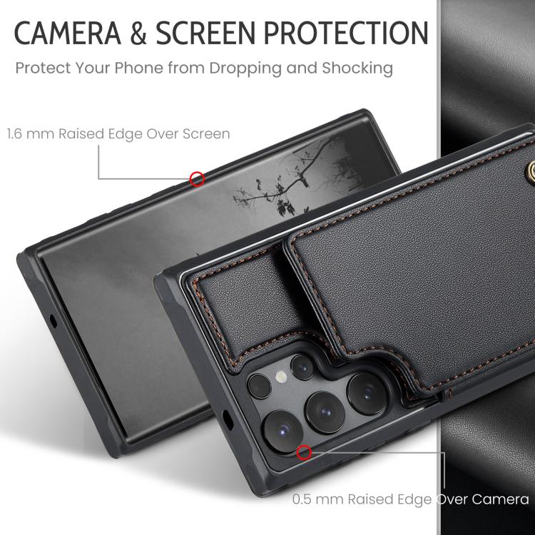 For Samsung Galaxy S25 Ultra 5G CaseMe C22 Card Slots Holder RFID Anti-theft Phone Case