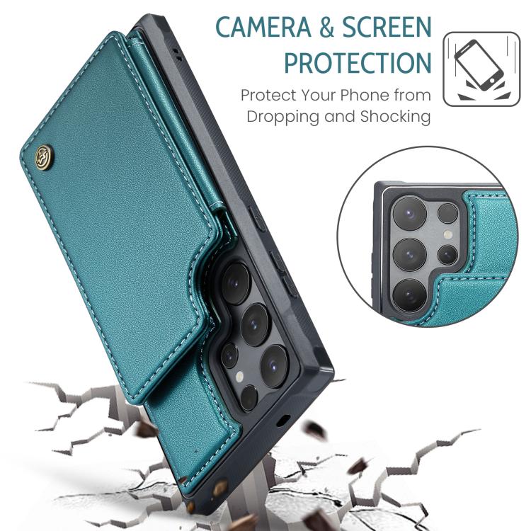 For Samsung Galaxy S25 Ultra 5G CaseMe C22 Card Slots Holder RFID Anti-theft Phone Case