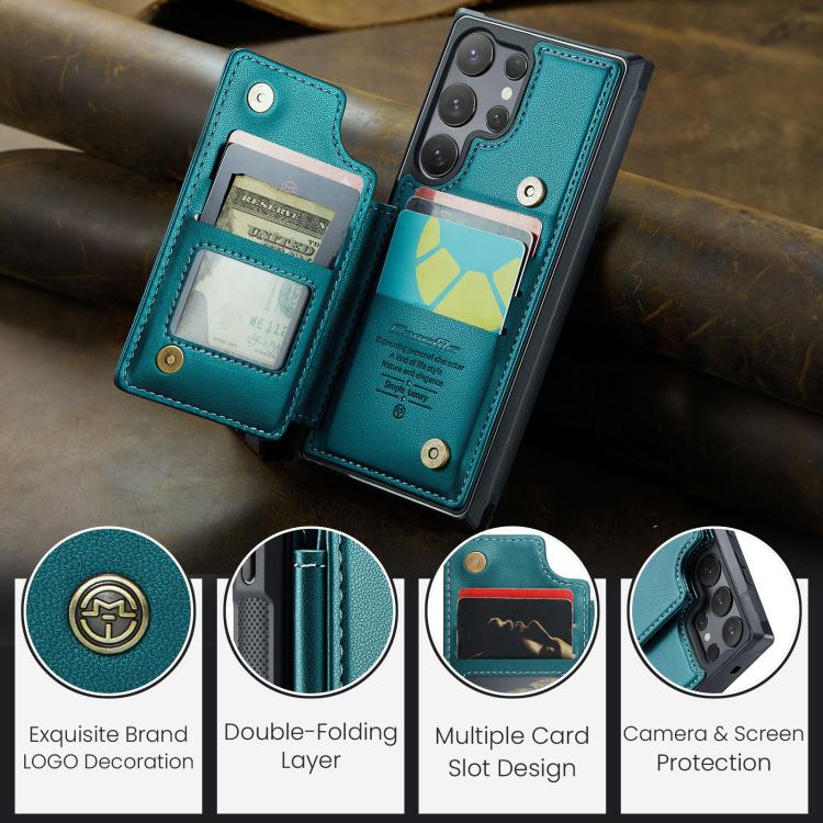 For Samsung Galaxy S25 Ultra 5G CaseMe C22 Card Slots Holder RFID Anti-theft Phone Case